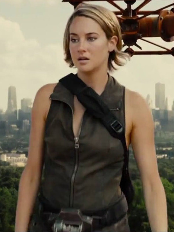 Shailene Woodley Divergent Allegiant Brown Leather Vest