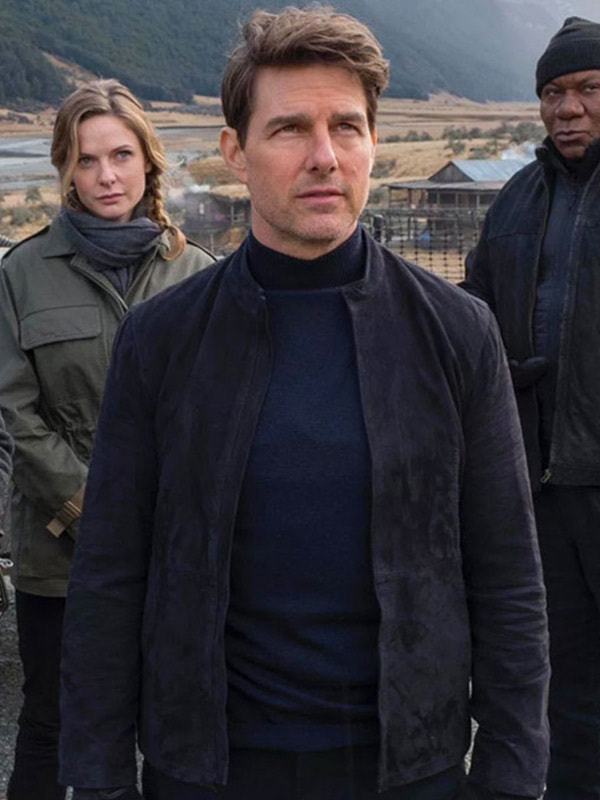 Tom Cruise MI6 Suede Leather Jacket